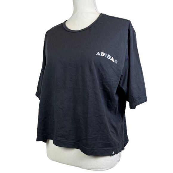 adidas Tops - Adidas Women's Boxy T-shirt Logo front Black Crew Neck Size XL